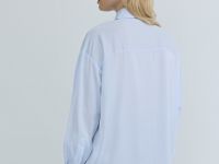 Блузка из сатина, Голубой