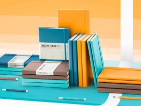 Записная книжка в точку Leuchtturm Rising Colours А5 251 стр., твердая обложка теплый желтый