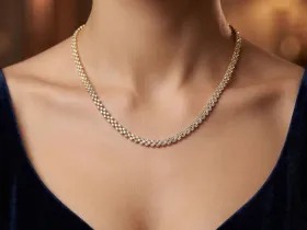 Колье из желтого золота э0312кл10169600