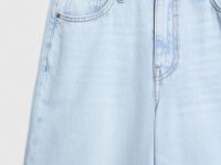 Свободные джинсы со средней посадкой, Голубой