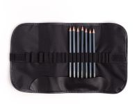 Набор чернографитных карандашей Малевичъ "Graf'Art" 8 шт в пенале-скрутке, черный