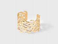 Браслет-кафф с имитацией коралла, Золотой