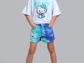 Шорты текстильные джинсовые для девочек