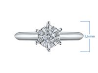 Классическое кольцо из белого золота э4712кц04201606_white