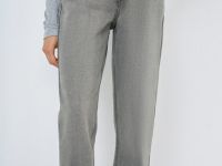 Прямые джинсы со средней посадкой, Серый