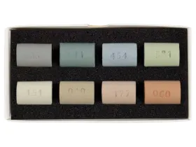 Набор пастели сухая Гамма, 8 цв, половинки, "светлые тона" картон. упаковка