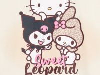Футболка с принтом Hello Kitty для девочек, Белый