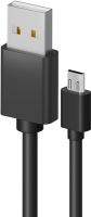 Кабель BoraSCO USB / microUSB 1 м Чёрный