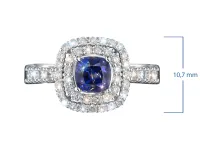 Кольцо из белого золота с сапфиром э4758кц11220358