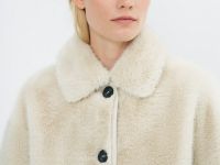 Короткая шуба из искусственного меха, Бежевый