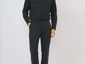 Брюки из смесовой шерсти, Серый