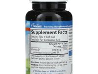 Carlson, Витамин D3, 100 мкг (4000 МЕ), 120 мягких таблеток