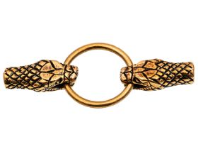 Фурнитура для браслета Концевики Змеи малые, бронза