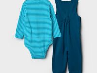 Комплект детский трикотажный для мальчиков: боди-водолазка, полукомбинезон