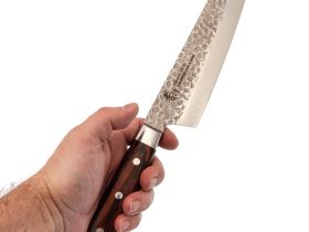 Нож кухонный Шеф-Kengata 190 мм, Sakai Takayuki, сталь VG-10, Damascus 33 слоя, рукоять дерево