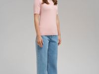 Легкий джемпер-поло приталенного кроя