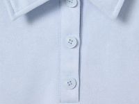 Голубое мини-платье с воротником поло из искусственной замши Глория Джинс