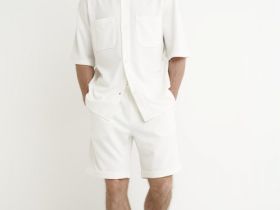 Шорты из пике, Белый