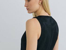 Топ-корсет из жаккарда, Черный