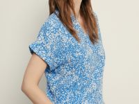 Блузка с коротким рукавом и принтом