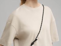 Свободная футболка из хлопкового трикотажа интерлок