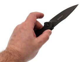 Складной нож Mr.Blade Wyvern Blackwash, сталь AUS-8, универсальный EDC нож, рукоять Black FRN