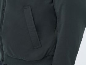 Утеплённый бомбер с воротником-стойкой, Зеленый