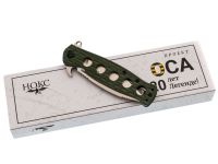 Складной нож НОКС Оса, сталь D2, рукоять G10, зеленый