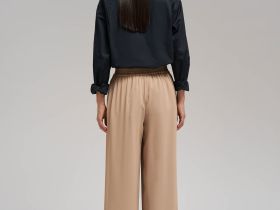 Брюки-палаццо с эластичным поясом