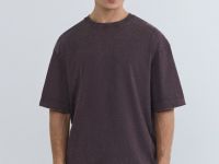 Базовая футболка с эффектом стирки, Фиолетовый