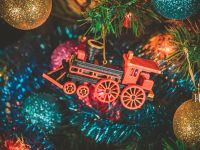 Игрушка деревянная "IDH Center" Ретро паровоз 9005