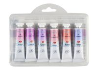 Набор акварели "Белые Ночи" Розовые цветы, 6 туб x10 мл, пластиковый коррекс