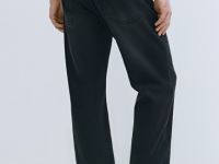 Утеплённые прямые джинсы, Серый