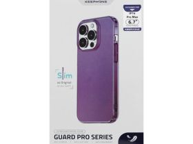 Чехол-накладка Keephone Grifit для Apple iPhone 14 Pro Max пластиковый (прозрачно-фиолетовый)