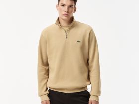 Мужская толстовка Lacoste на молнии с высоким воротом