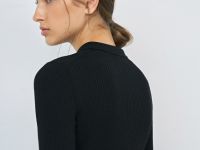 Кардиган в рубчик, Черный