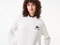 Женская хлопковая толстовка Lacoste с капюшоном