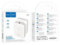 Внешний аккумулятор Hoco J96 Mini 5000mAh USB/Type-C/18.5W/2A (белый)