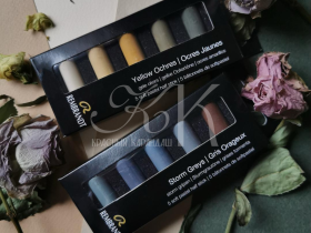 Набор сухой пастели Talens "Rembrandt" Холодный зеленый 5 цв, в картонной коробке