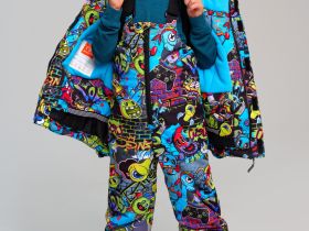 Комплект текстильный с полиуретановым покрытием для мальчиков: куртка, полукомбинезон