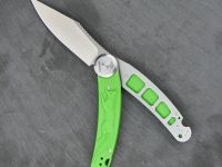 Складной нож Перемен Лисичка, сталь 8Cr14MoV, рукоять FRN, зеленый