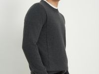 Джемпер из шерсти и хлопка с округлой горловиной