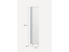 Распашной шкаф Стелла 1-40x190 Белый