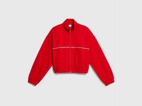 Толстовка с воротником-стойкой для девочек, Красный