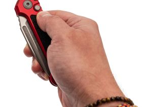 Автоматический нож Microtech LUDT Gen III, сталь M390, рукоять алюминий, бордовый