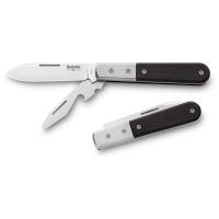 Складной нож + открывалка LionSteel Barlow Roundhead, сталь M390, рукоять титан/эбеновое дерево