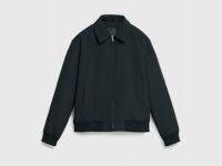 Утеплённый бомбер с отложным воротником, Черный