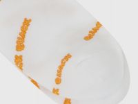 Носки в рубчик с вышивкой, Белый