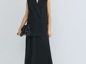 Двубортный жилет, Черный