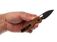 Складной нож Kizer Parakeet, сталь Nitro-V, рукоять коричневая микарта